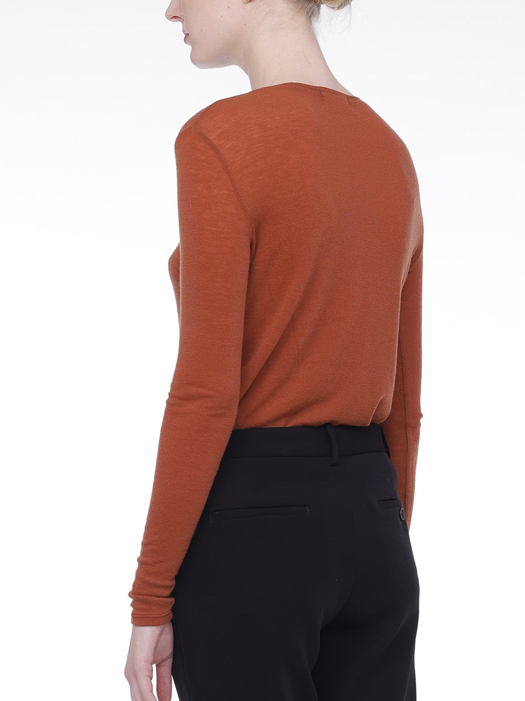 Cashmere Jersey Crew Neck Top