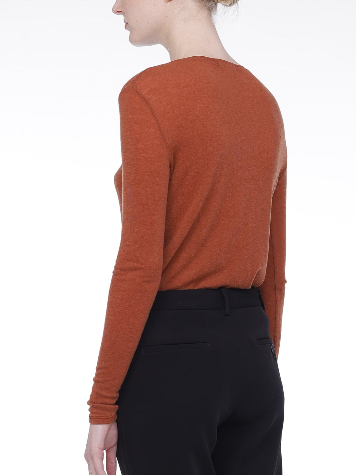 Cashmere Jersey Crew Neck Top