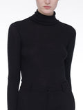 Washable Cashmere Jersey Turtleneck