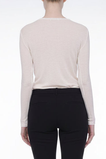 Cashmere Jersey Crew Neck Top